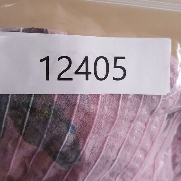 CHELSEA AND WALKER Top Womens Size 6 Pink Button Up Sheer Floral Silk Blend - Picture 7 of 7